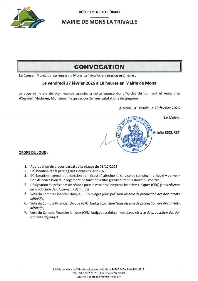Conseil 27 02 2026