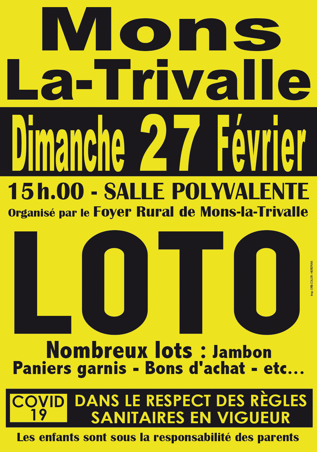 affiche loto 27 février 2022